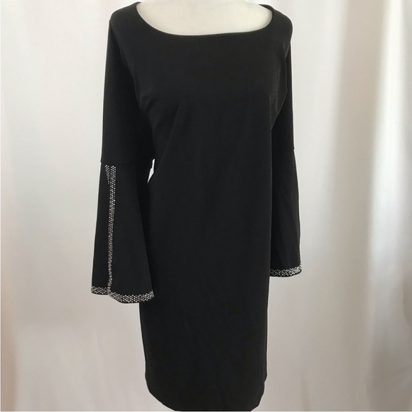 NEW* Calvin Klein Split Bling Sleeve Elegant Cocktail Party Dress Size 14 - Picture 1 of 16